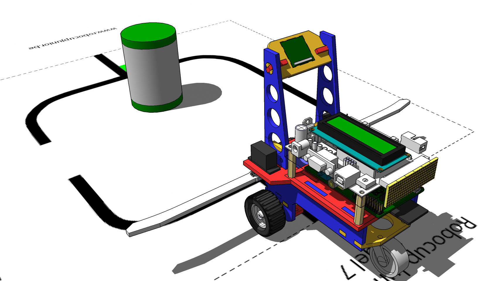 CAD ontwerp voor de Robocup Junior competitie